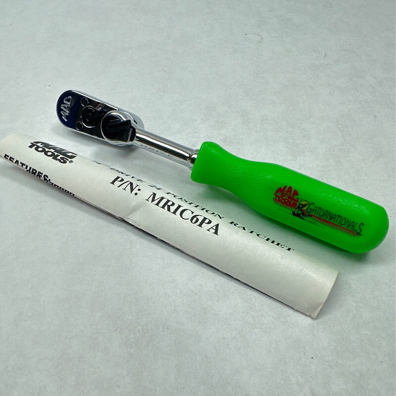 RARE Mac Tools 1/4” Drive 24 Position Ratchet, Gatornationals, MRIC6PA