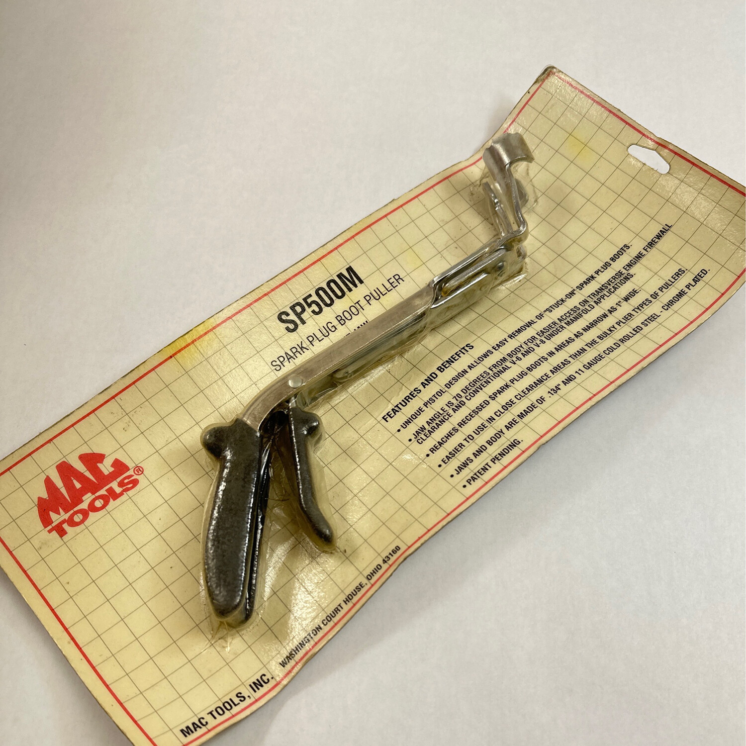 Mac Tools Spark Plug Boot Puller Bent Jaw, SP500M Shop Tool Swapper
