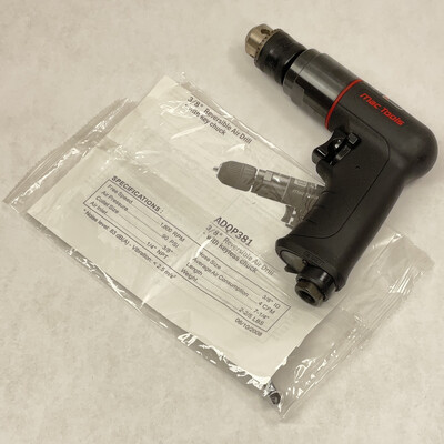 Mac Tools 3/8” Reversible Air Drill W/ Keyless Chuck, ADQP381