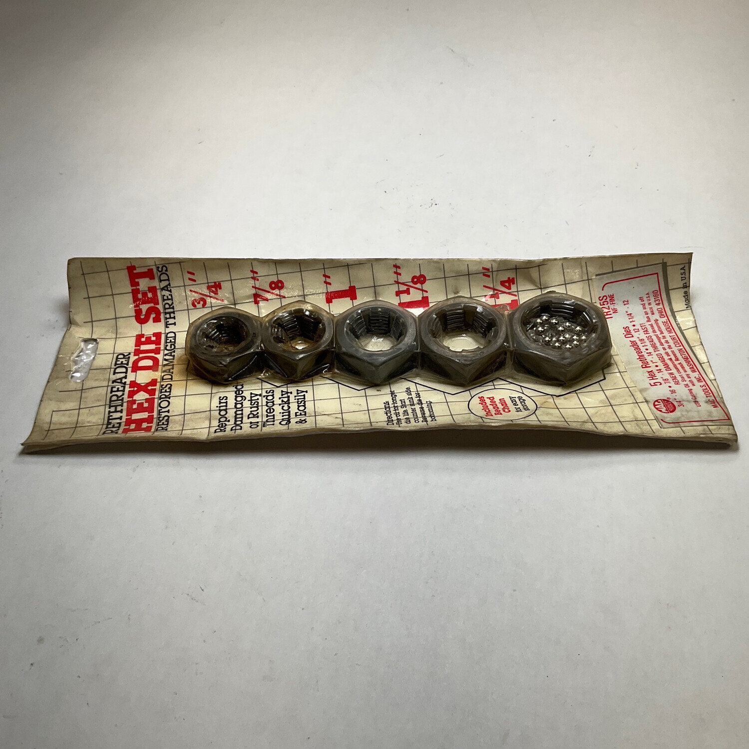 Mac Tools 5 Hex Rethreader Dies, TR25S