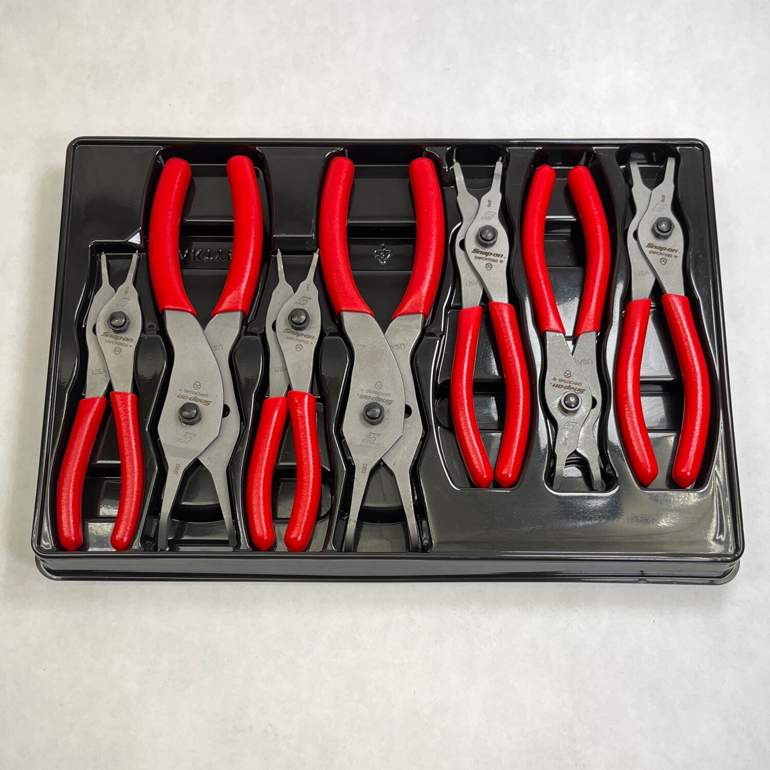 Snap On 7pc Snap Ring Pliers Set (Red), SRPCR107 Shop Tool Swapper