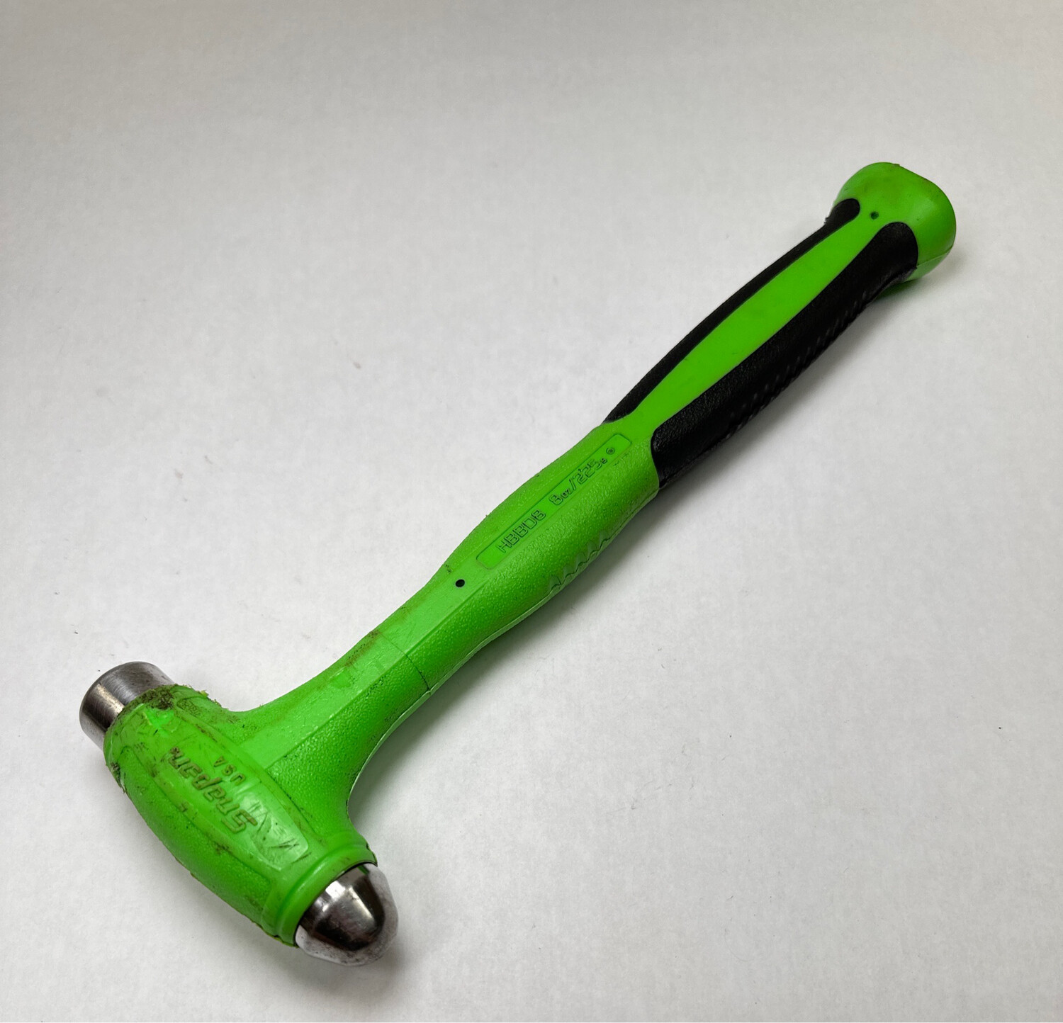 Snap On 8 oz Ball Peen Soft Grip Dead Blow Hammer (Green), HBBD8G