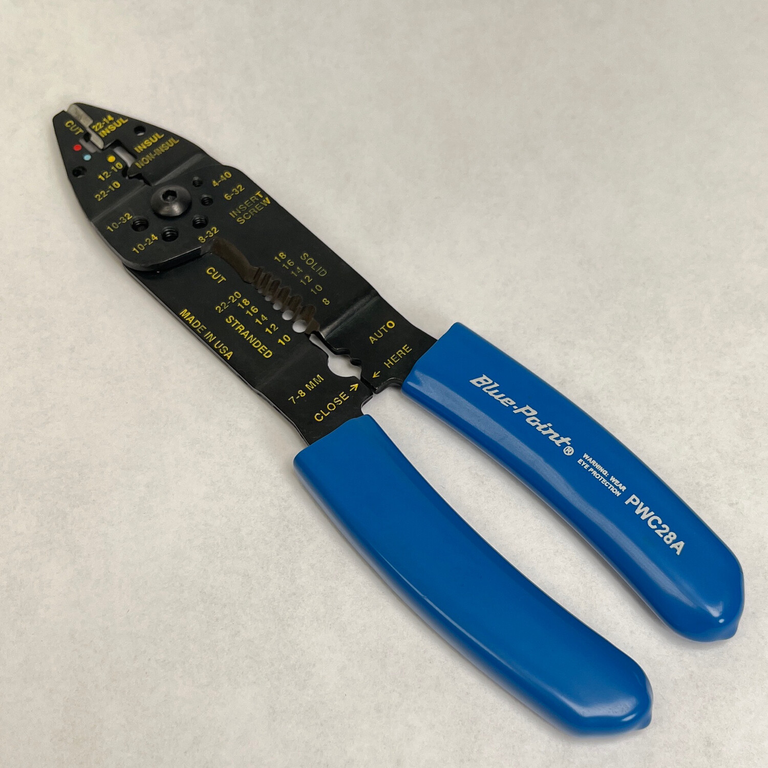 BluePoint Wire Strippers/ Cutters/ Crimper/ Bolt Cutters, PWC28A