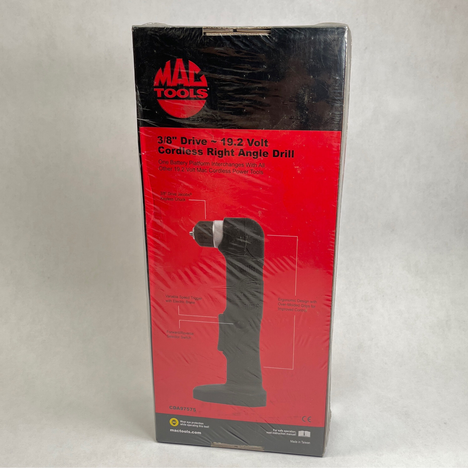 Mac Tools 3/8” Drive 19.2V Cordless Right Angle Drill, CDA97575