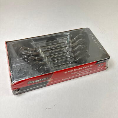 Snap On 5pc Metric Open End Wrench Set, VOM705