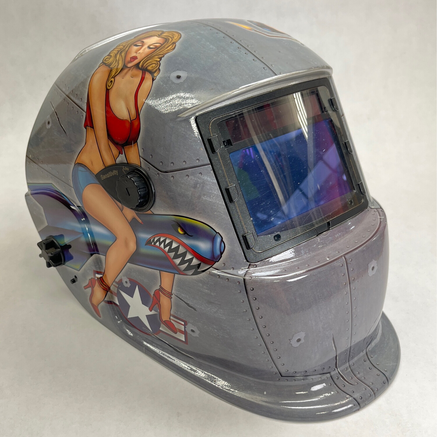 Nesco Auto Darkening Solar Powered Welding Helmet with WWII Bomber