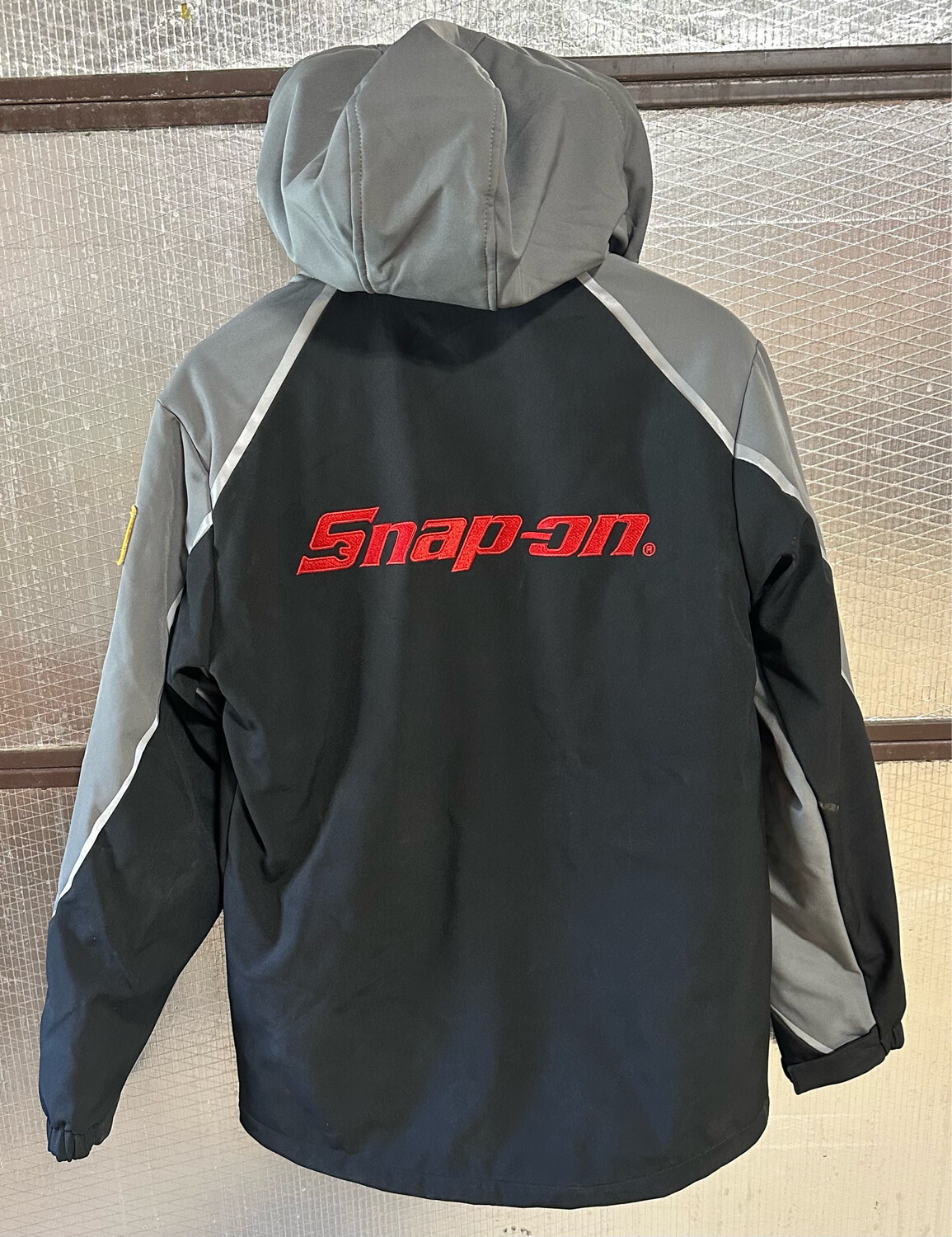 Snap On Tools Jacket Gray/Black W/Removable Hood, Size Small Snap On Tools Jacket Gray/Black W/Removable Hood, Size Small
