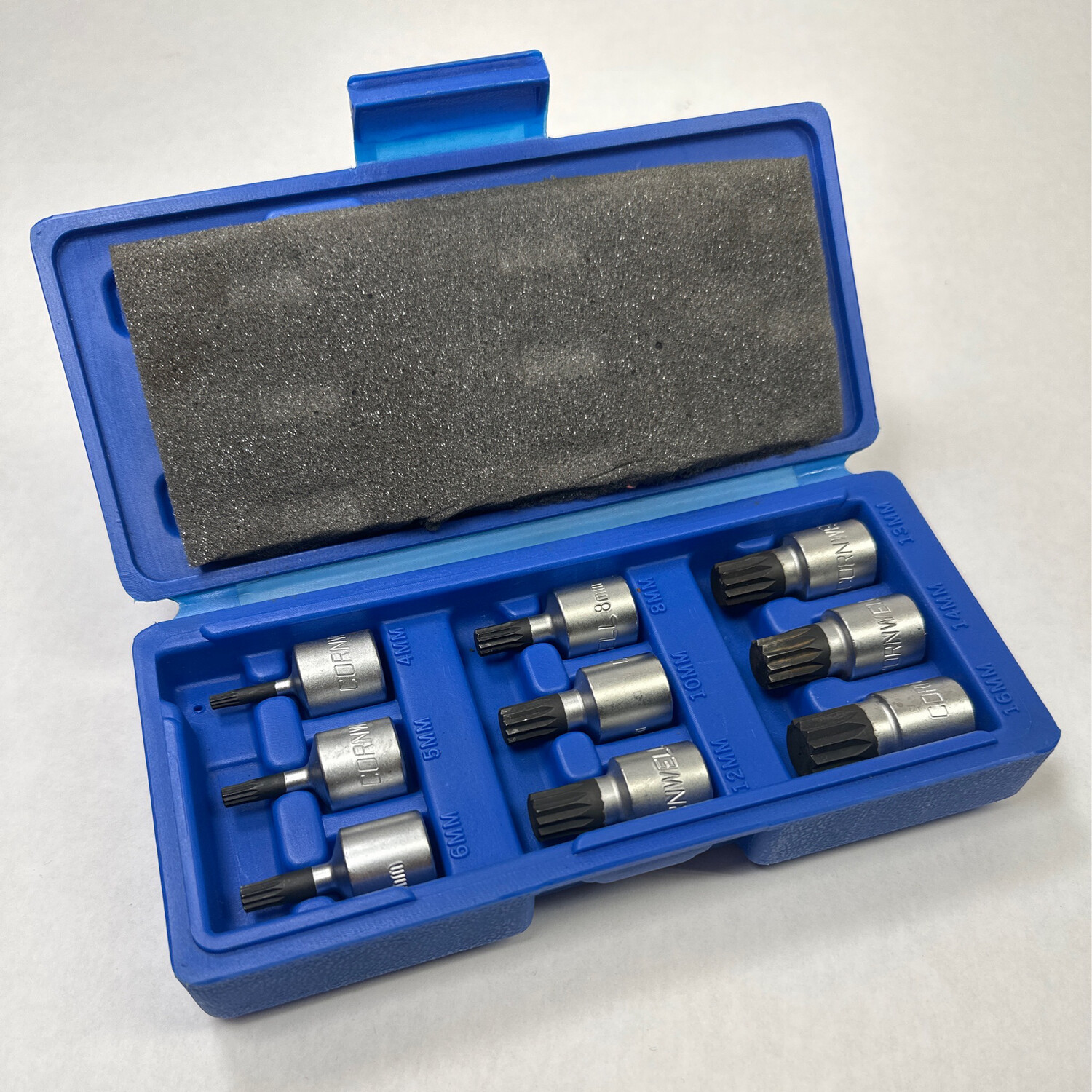 Cornwell 9 Piece 3/8” Drive XZN Triple Square Bit Set, CBSM92TSS