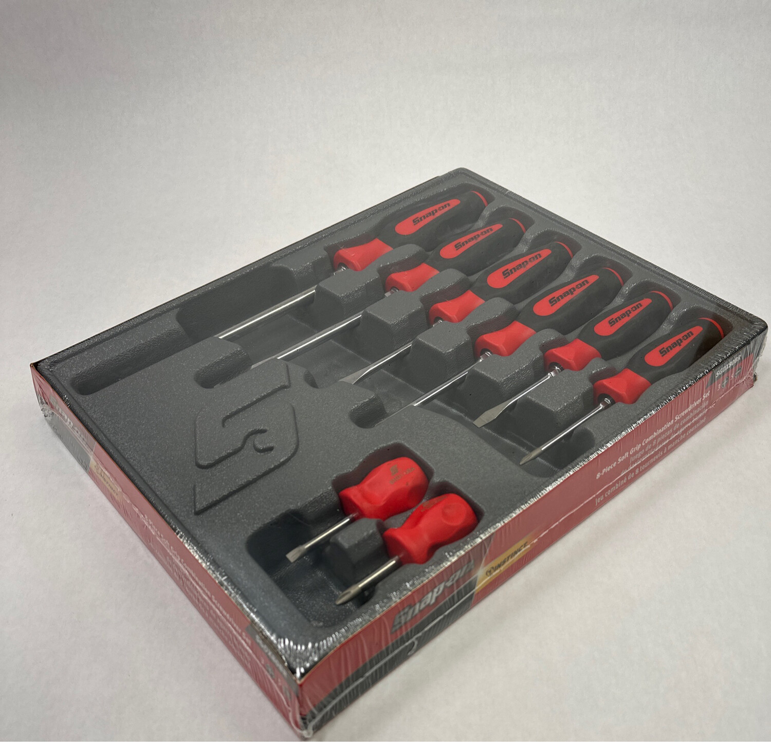 Snap On 8 pc Instinct® Soft Grip Combination Screwdriver Set (Red ...