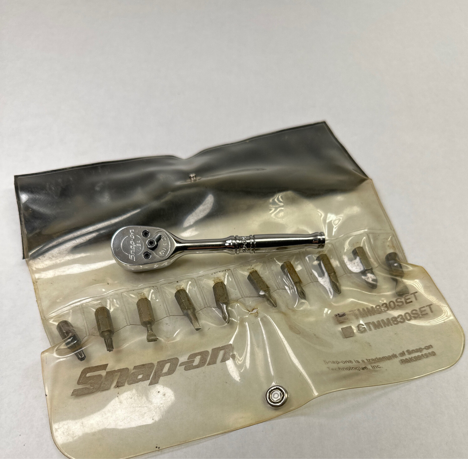 Snap On 11pc Ratchet & Bit Set, TMM830Set Shop Tool Swapper