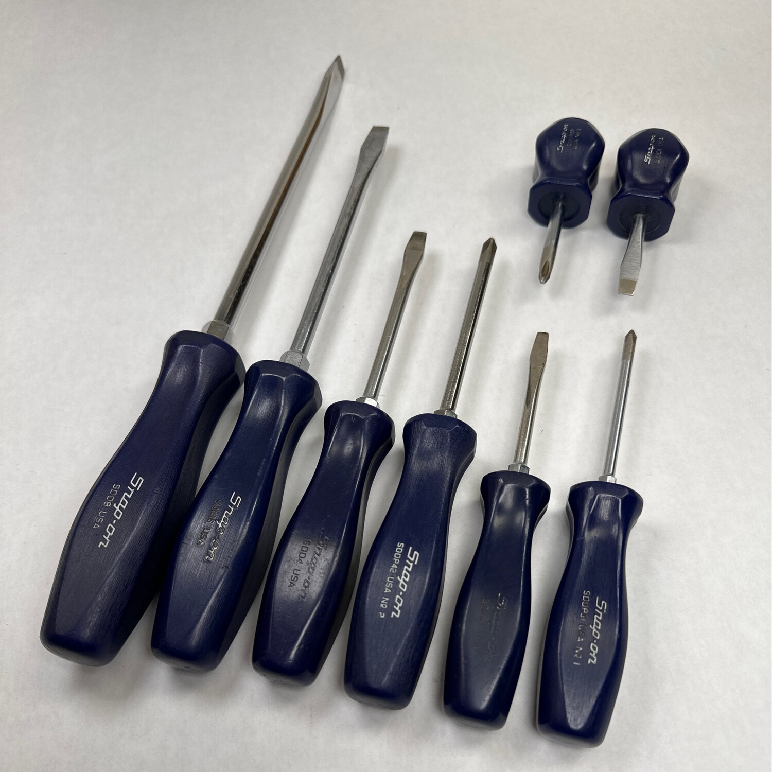 Snap On 8pc Purple Hard Handle Screwdriver Set Shop Tool Swapper