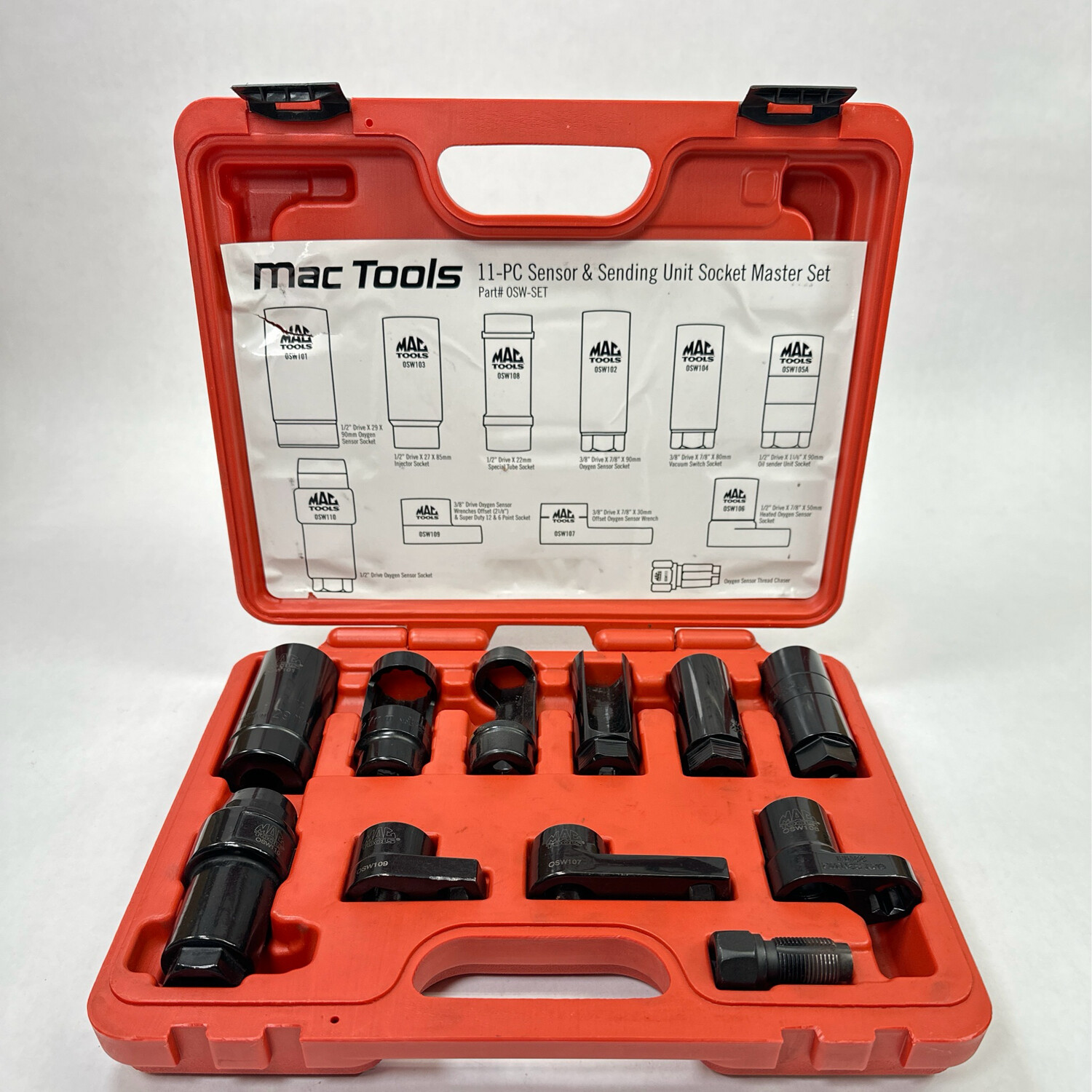 Mac Tools 11pc Sensor & Sending Unit Socket Master Set, OSW-SET