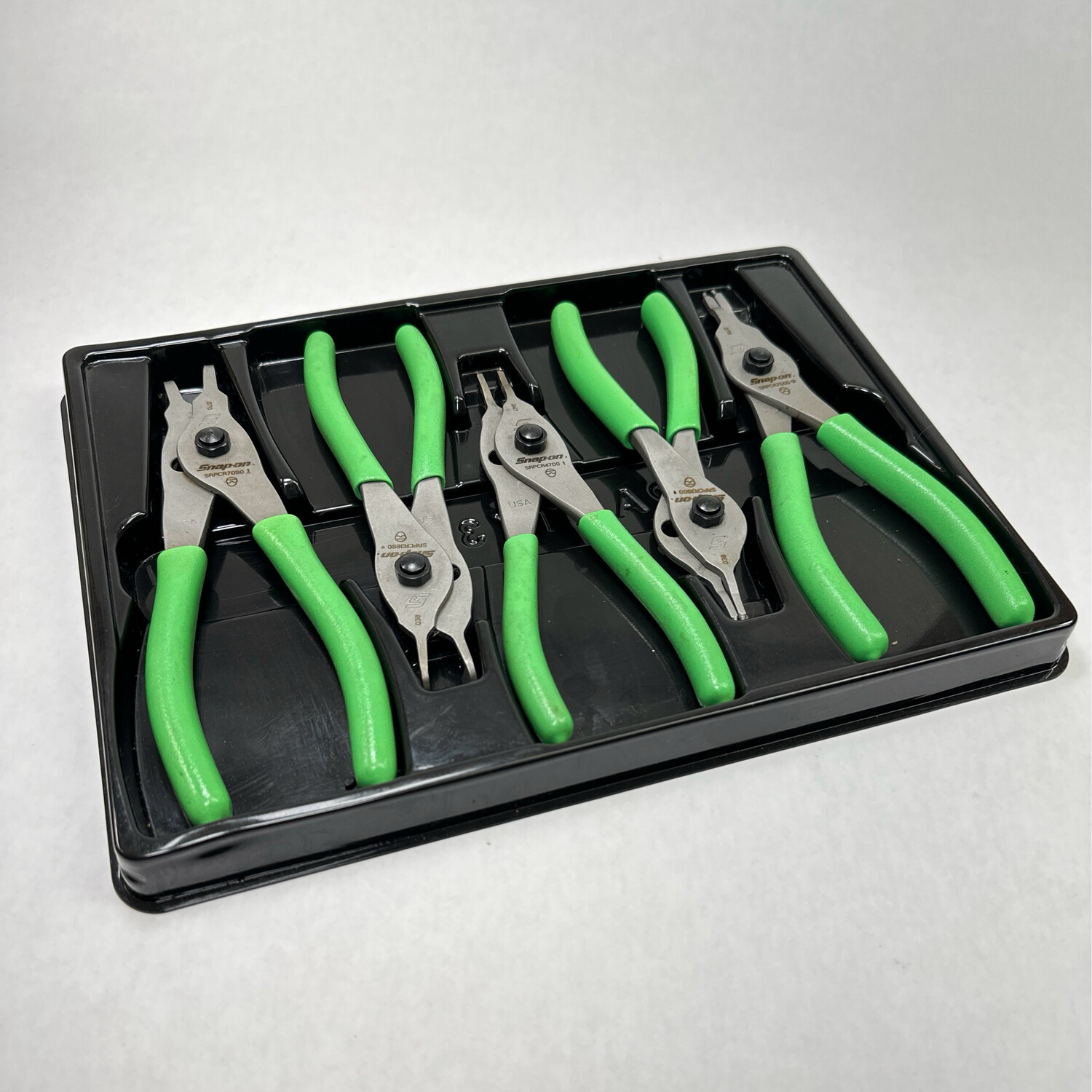 Snap On 5 pc Snap Ring Pliers Set (Green), SRPCR105G Shop Tool Swapper