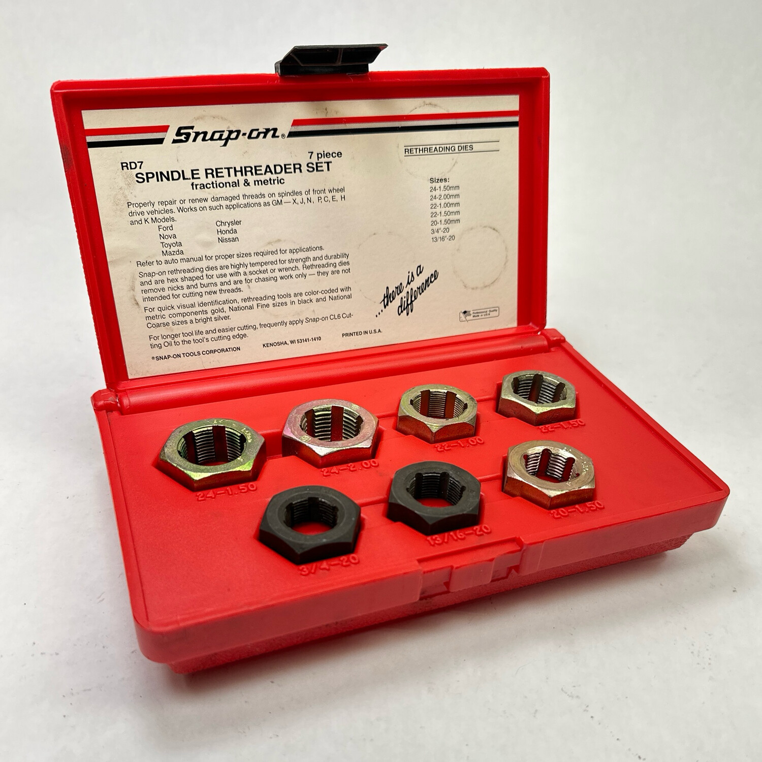 Snap On Fractional/ Metric Rethreading Set, RD7 Shop Tool Swapper