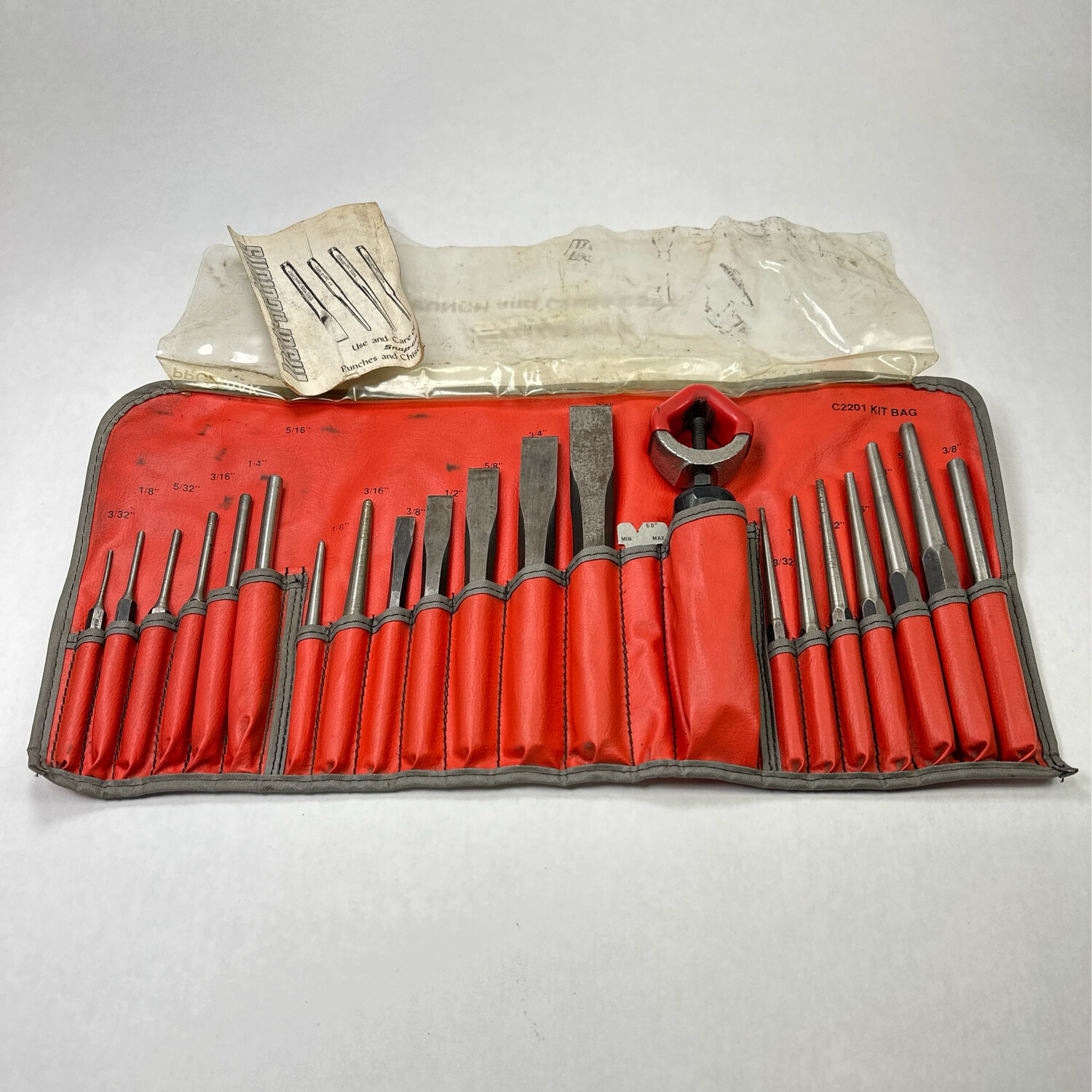 Snap On 22 pc Punch and Chisel Set, PPC210AK Shop Tool Swapper