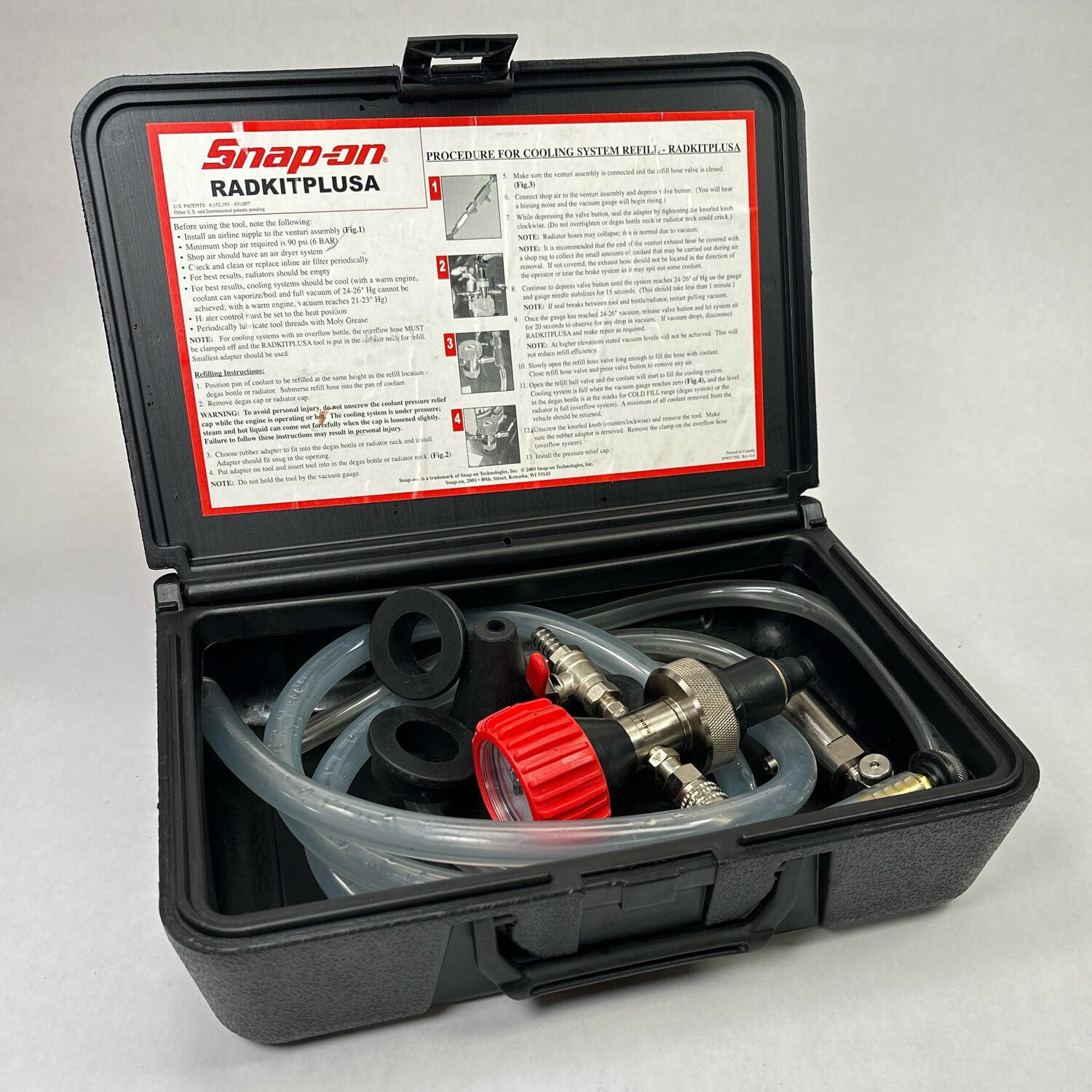 Snap On Cooling System Vacuum/ Filler, RADKITPLUSA Shop Tool Swapper