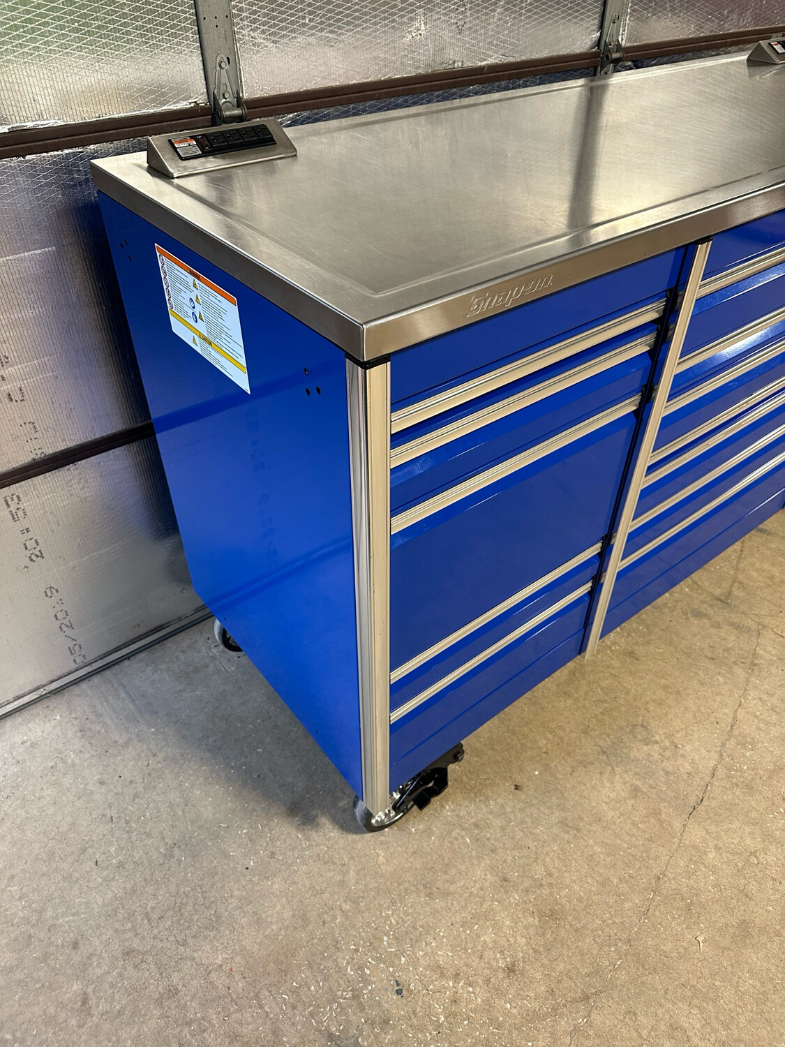 Snap On 84” Epiq Tool Box W/ Power Drawer & Stainless Power Top