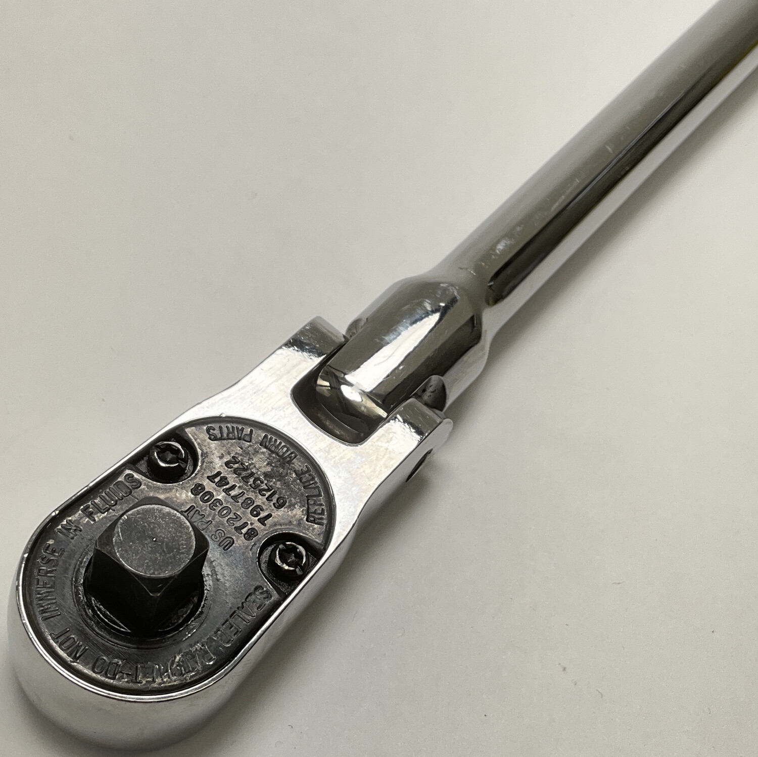 Snap-on FHLD80 3/8" Drive Red Long Handle Ratchet – Hard Handle, USA Made