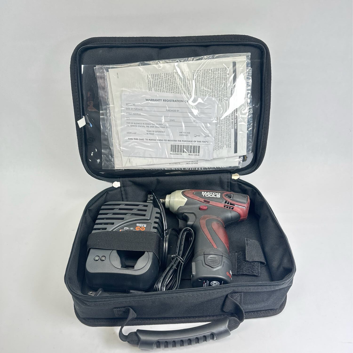 Matco 12V 1/4” Cordless Impact Kit MCL1214IW W/ Carrying Case Shop