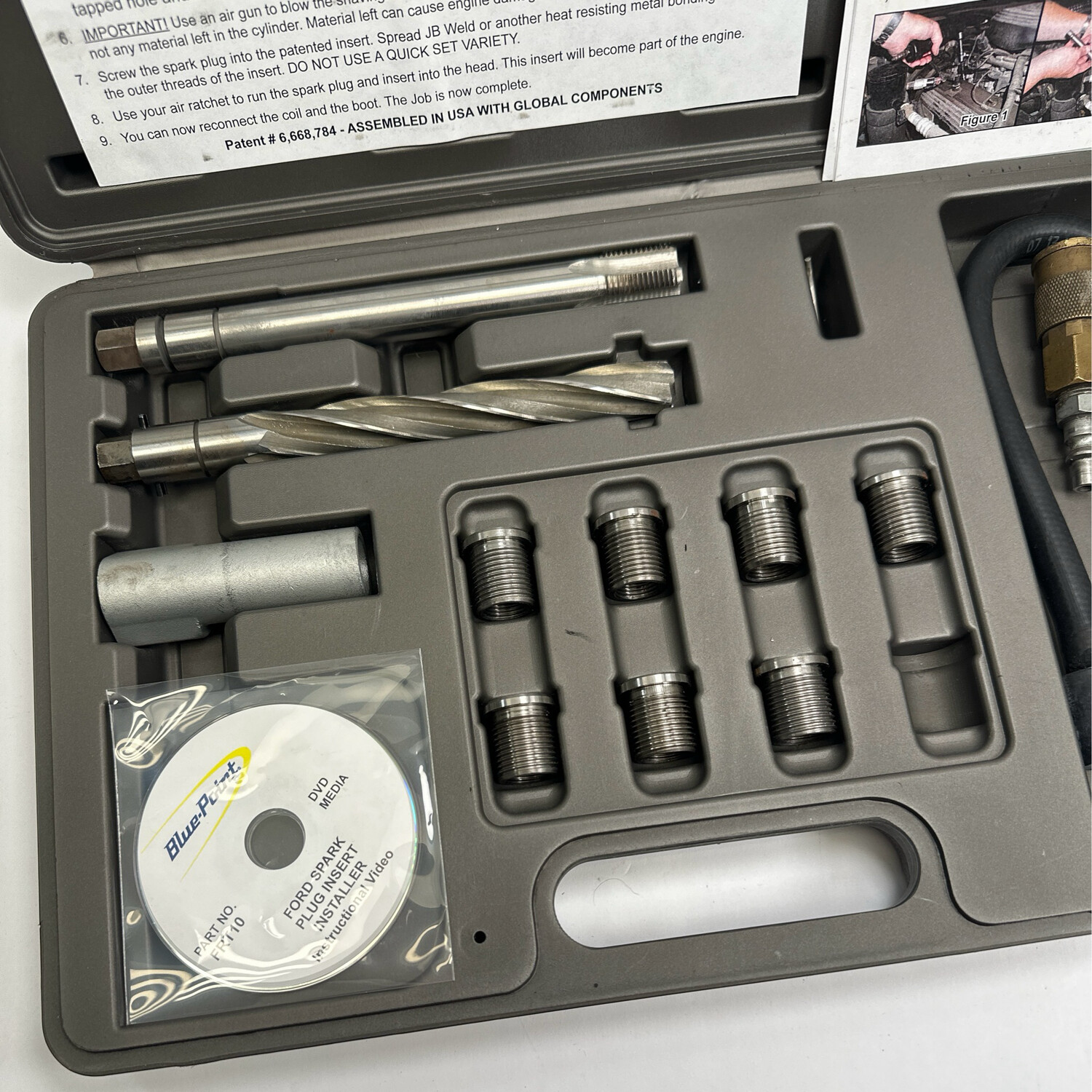 Blue point 2 valve ford triton spark plug insert installer set frt10