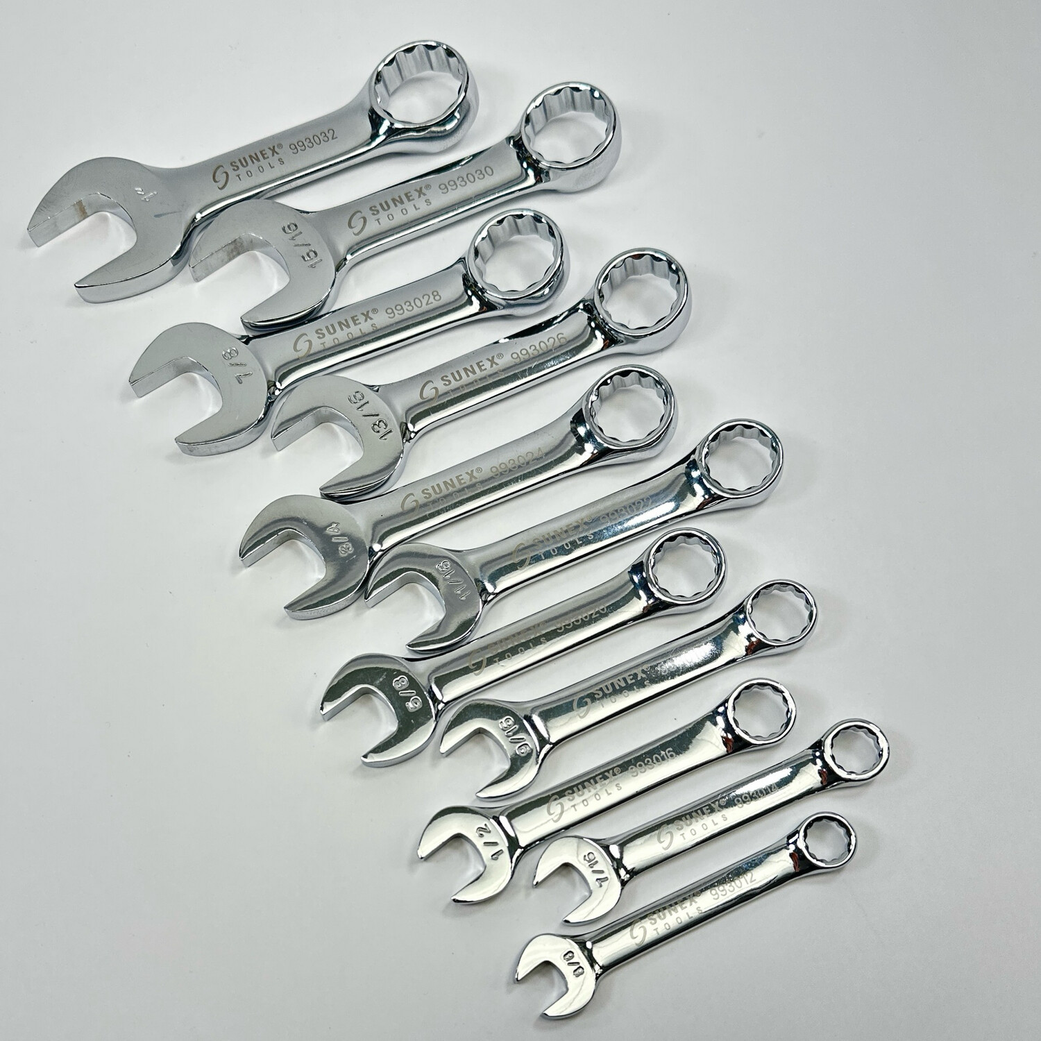 Sunex 9930 SAE Stubby Combination Wrench Set. 3/8-Inch - 15/15-Inch. 1