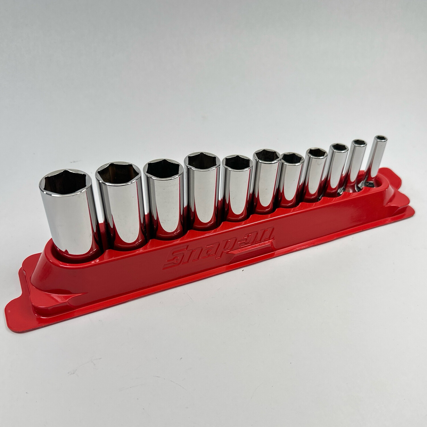 Snap On 11 pc 3/8" Drive 6Point SAE Flank Drive® Deep Socket Set