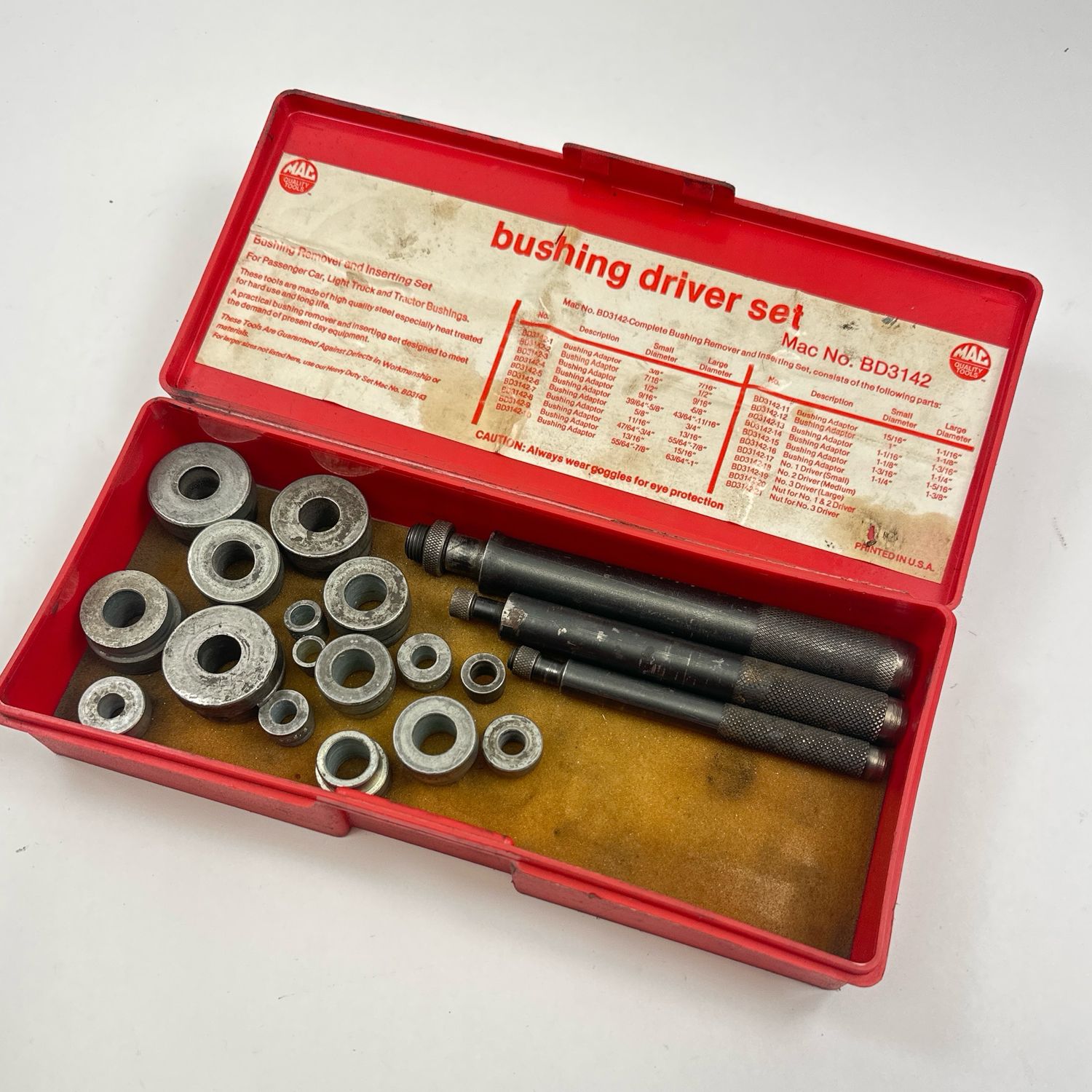 Mac Tools Bushing Driver Set Shop Tool Swapper