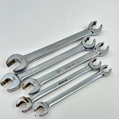 Snap On 5pc SAE Open End & Flare Nut Wrench Set (3/8”-5/8”)