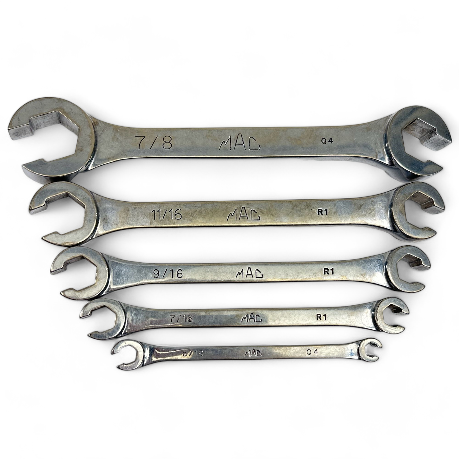 Mac Tools 5pc SAE Flare Nut Wrench Set (1/4”-7/8”)