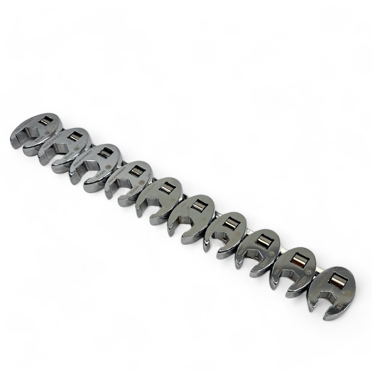 Matco Tools 10 Pc. 3/8” Drive Crowfoot Wrench Set (10-19 mm), SRBCFNM10C