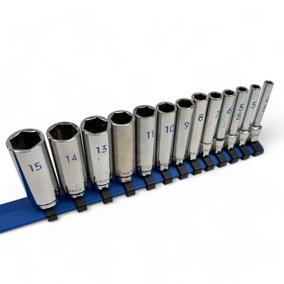 Matco 1/4" Drive 14pc Metric 6pt Deep Chrome Socket Set, SAMD146TA