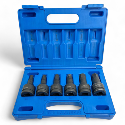 Grey Pneumatic 6pc 3/4” Drive Metric Hex Socket Set, 8196MH