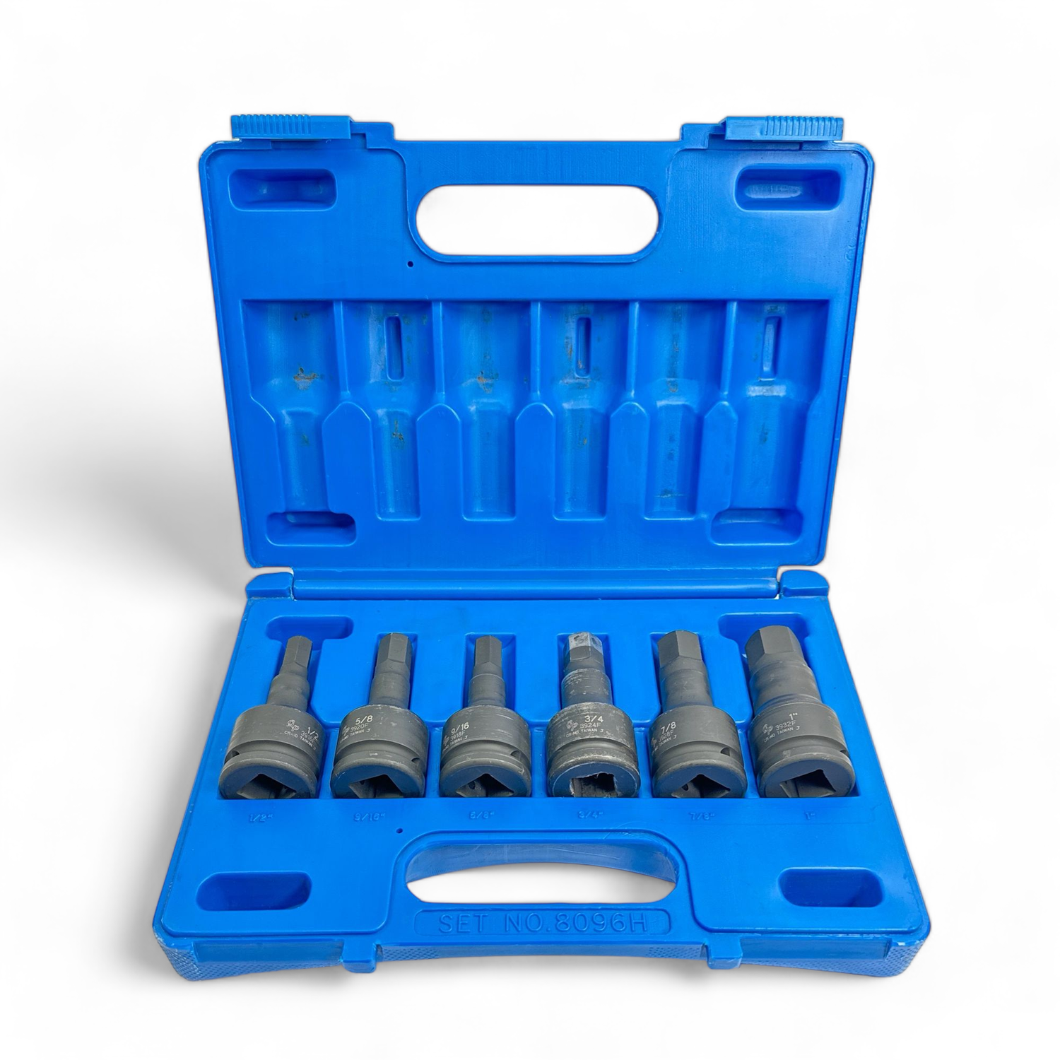 Grey Pneumatic 6pc 3/4” Drive Hex Impact Socket Set (1/2”-1”), 8096H