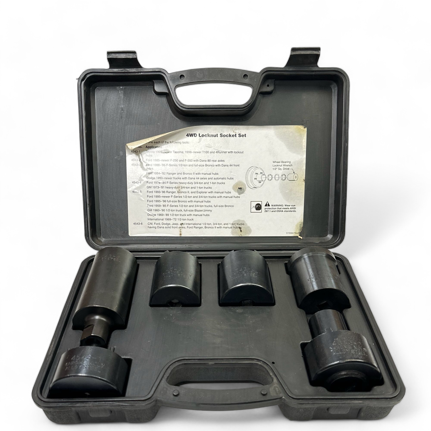 Mac Tools Four Wheel Drive Locknut Socket Set, AS4543