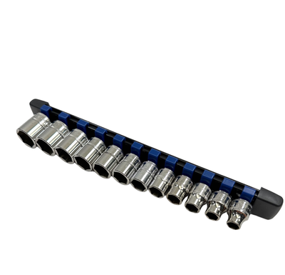 Snap-on 212FSMSY 3/8″ Drive Metric Semi-Deep Socket Set – 12 Piece, 8-19mm, Chrome Finish, 6-Point – Sealed