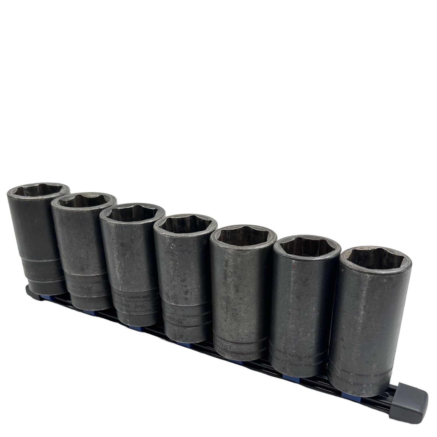 Snap On 7pc 1/2" Drive 6-Point Metric Flank Drive® Deep Impact Socket Set (29-30 and 32-36 mm)