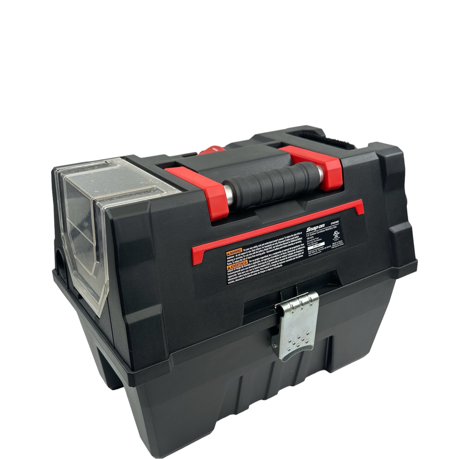 Snap On 18V 2.5 Gallon Cordless Wet/Dry Vac, CTVAC9050