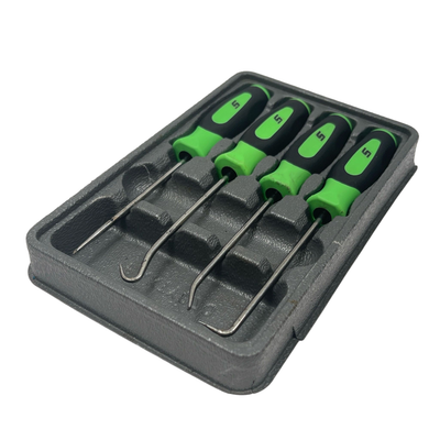 Snap On 4 pc Instinct Soft Grip Miniature Pick Set (Green