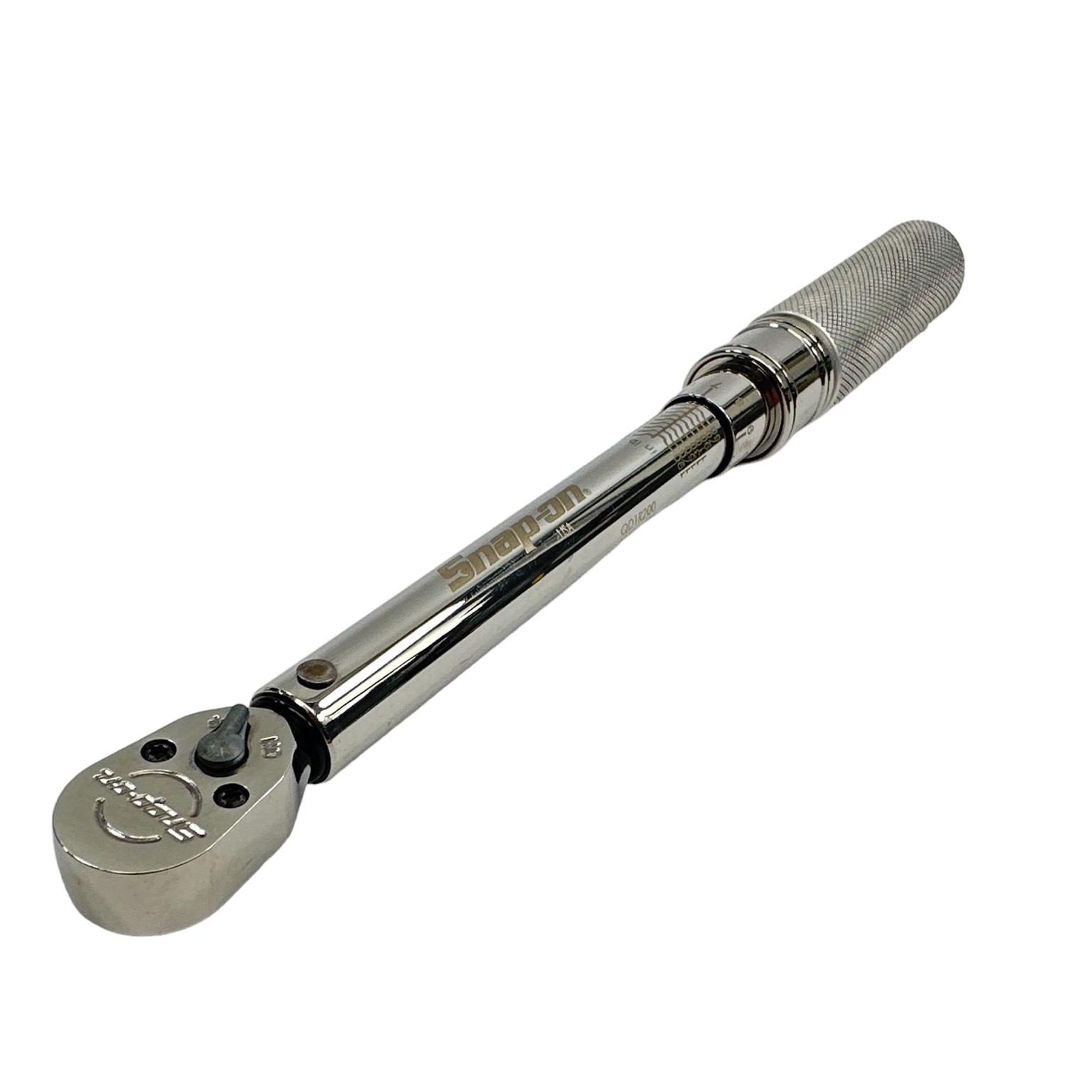 Snap On 1/4" Drive SAE Adjustable Click-Type Fixed Ratchet Torque Wrench (40–200 in-lb), QD1R200