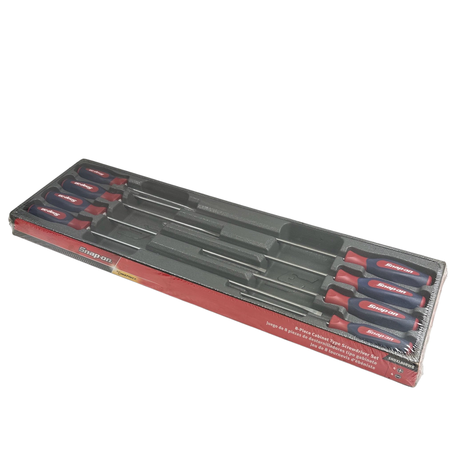 Snap On 8pc Cabinet Type Screwdriver Set, Red White & Blue, SHDXL80RWB ...