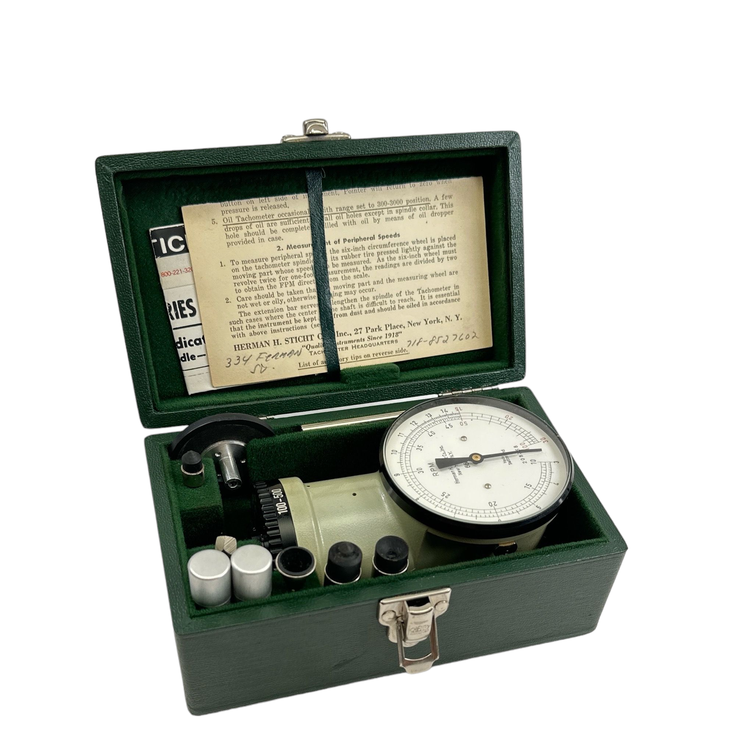 Herman H. Sticht Co. Hand Tachometer