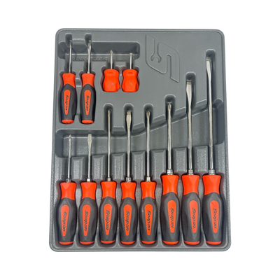 Snap On 12 pc Instinct® Soft Grip Combination Screwdriver Set