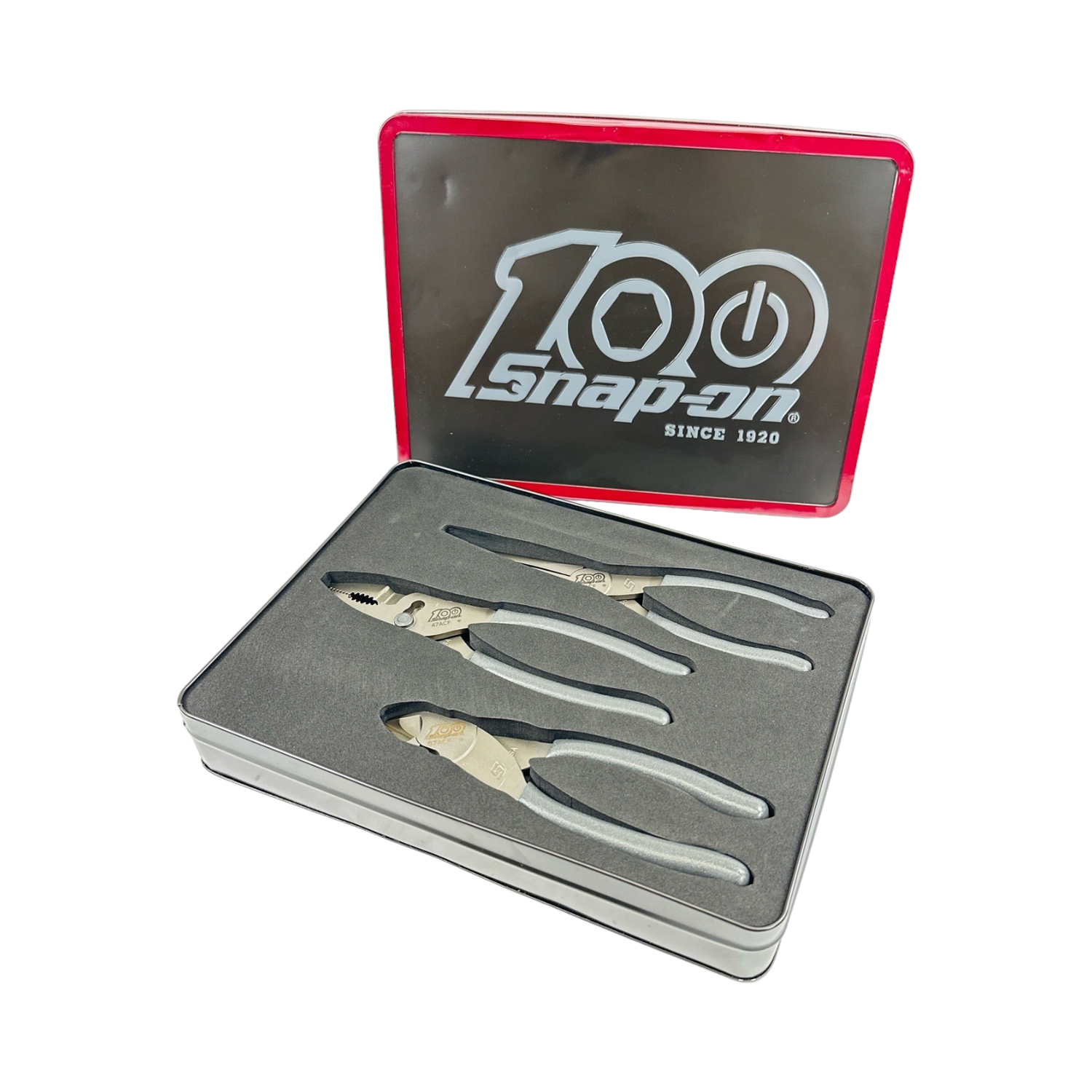Snap on RARE 100th Anniversary 3pc Dark Titanium Plier Set, PL307ACFCEDT