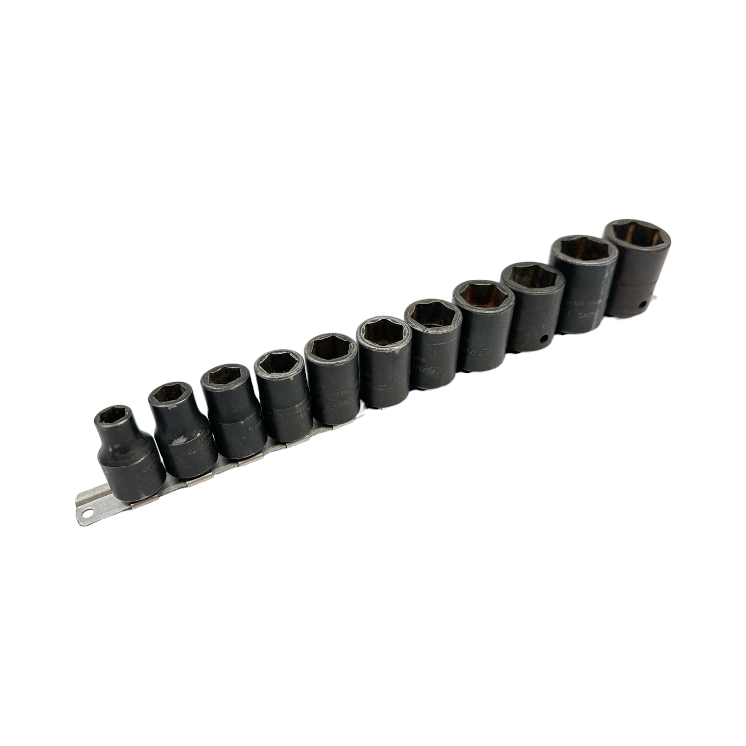 Snap On 11 pc 1/2" Drive 6-Point SAE Flank Drive® Shallow Impact Socket Set (3/8–1"), 311IMYA