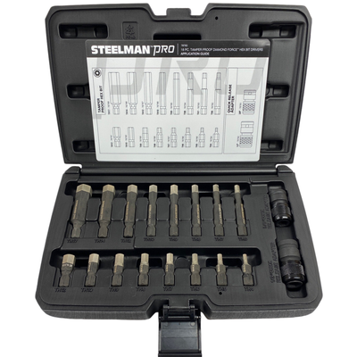 NEW Steelman Pro 18 Piece Tamper Proof Hex Bit Drivers, 78783