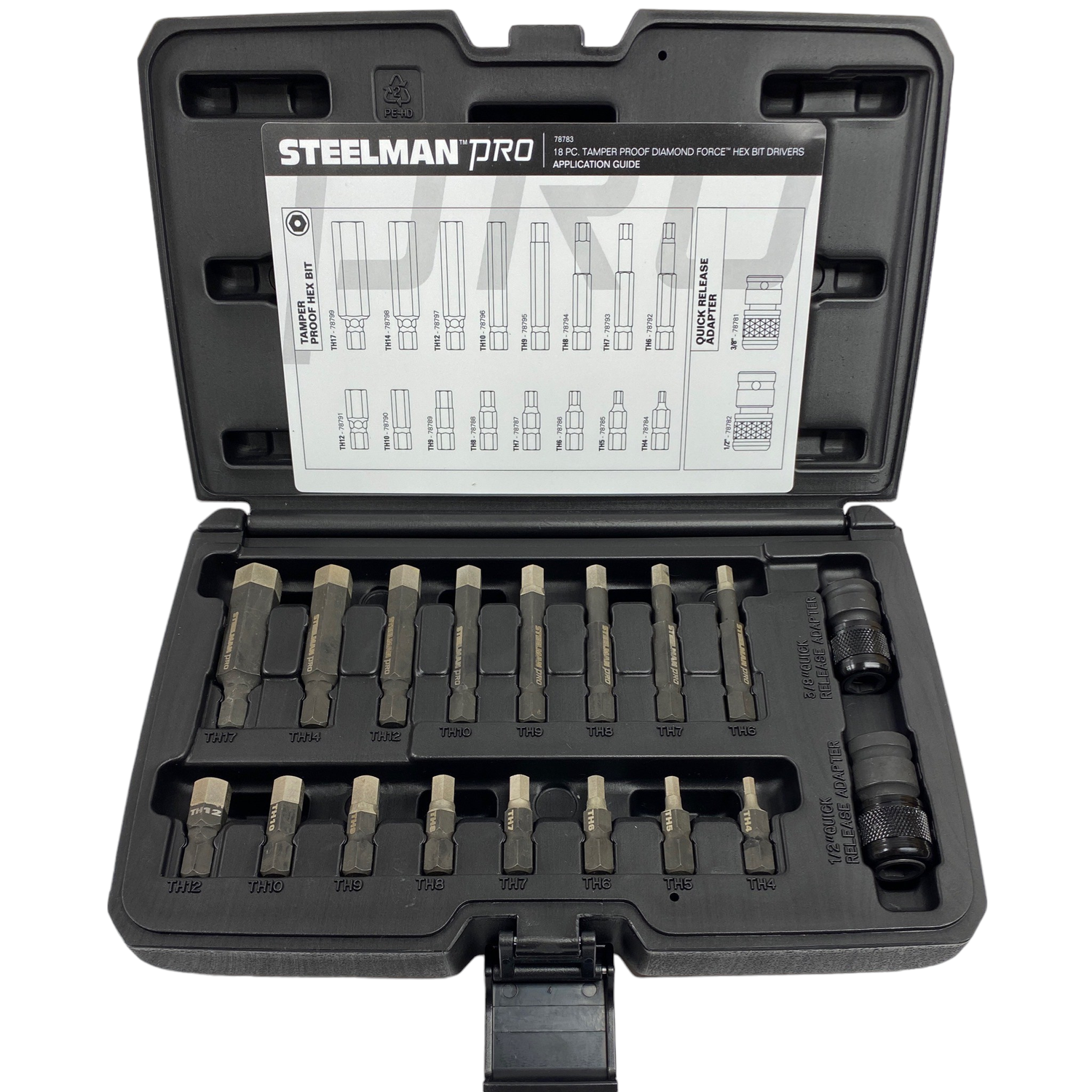 NEW Steelman Pro 18 Piece Tamper Proof Hex Bit Drivers, 78783