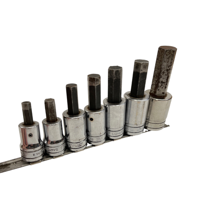 Snap On 7 Pc. 1/2" Drive SAE Hex Bit Standard Socket Driver Set (5/16-3/4") 307ESAY