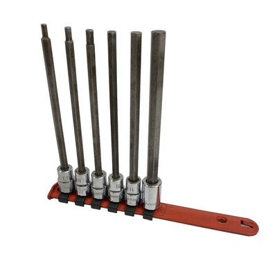 Matco 3/8" Drive 6pc SAE Long HEX Bit Socket Driver Set, SBXYL6R