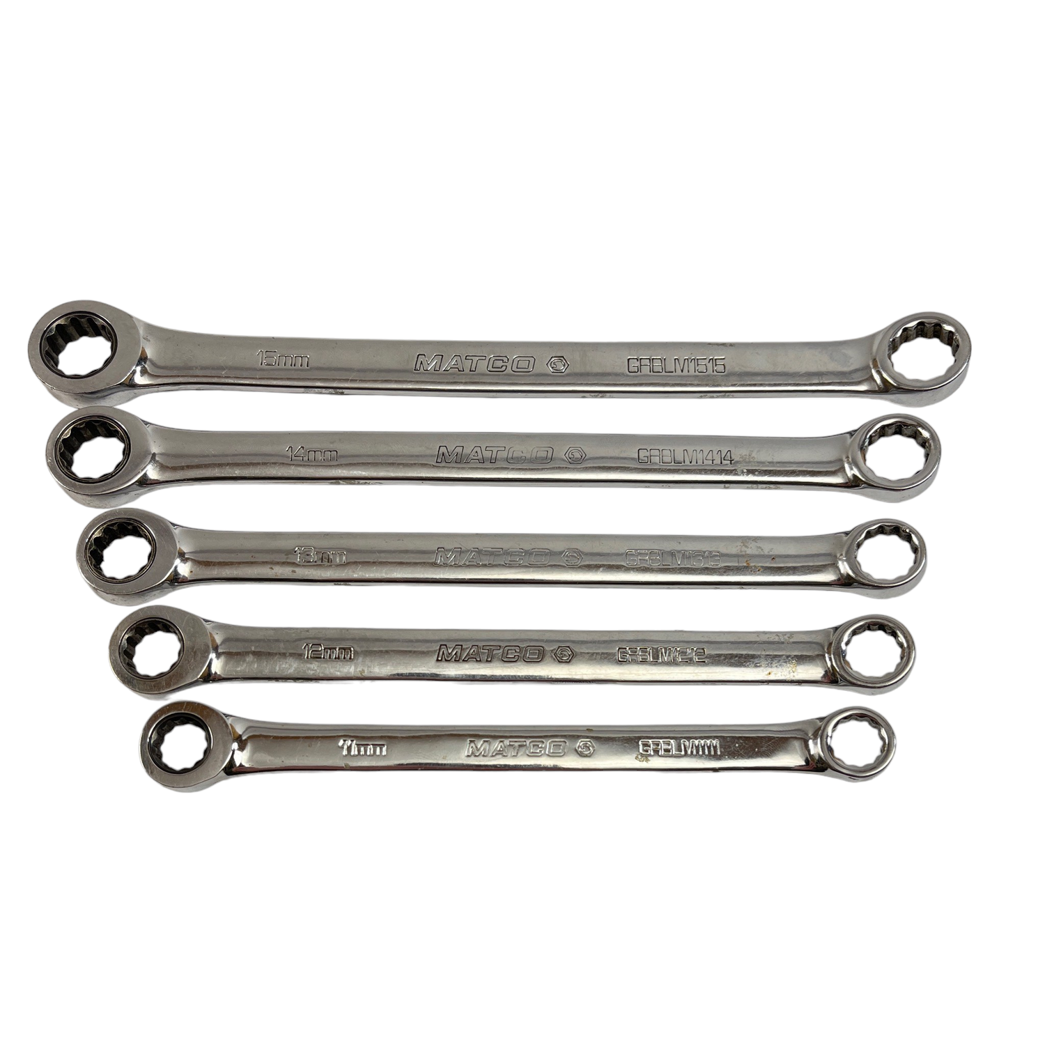 Matco Tools 5 Pc. Double Box End Ratcheting Wrench Set (11-15mm)