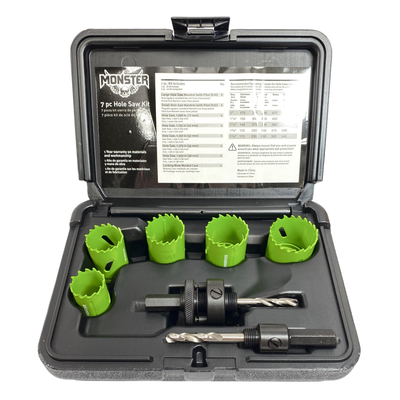 Monster 7 Piece Hole Saw Kit, MST4007 Monster 7 Piece Hole Saw Kit, MST4007